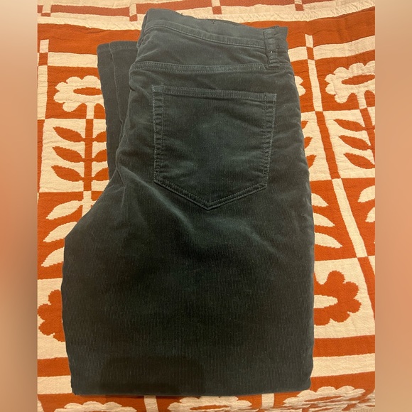 Jcrew high rise crop flare in emerald corduroy - Picture 1 of 3